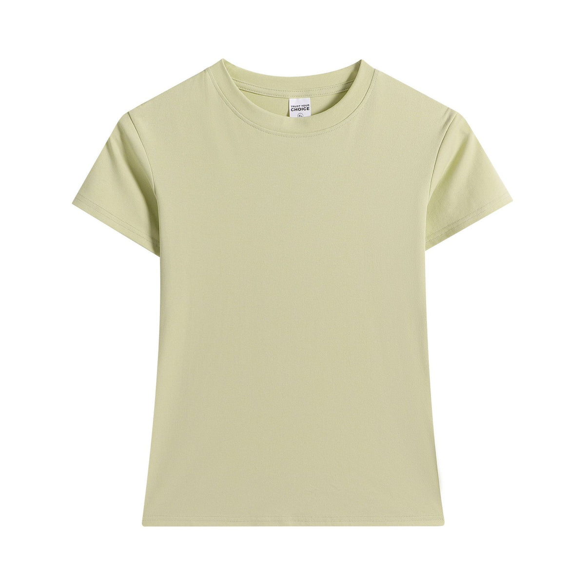 Slim Fit Cotton Crewneck T-Shirt - Melon