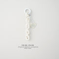 Jelly Chain Heart Pendant Bag Charm - White