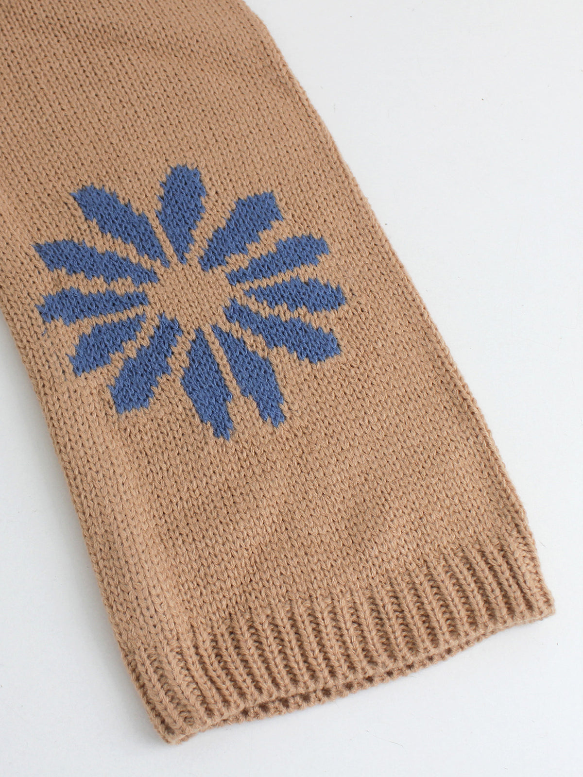 Daisy Knit Sweater with Rolled Mock Neck - Khaki - 2
