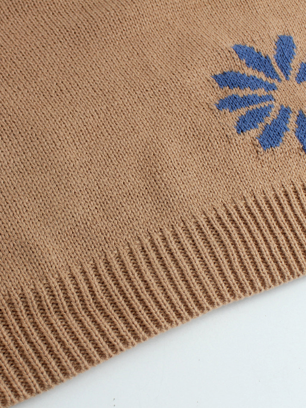 Daisy Knit Sweater with Rolled Mock Neck - Khaki - 3