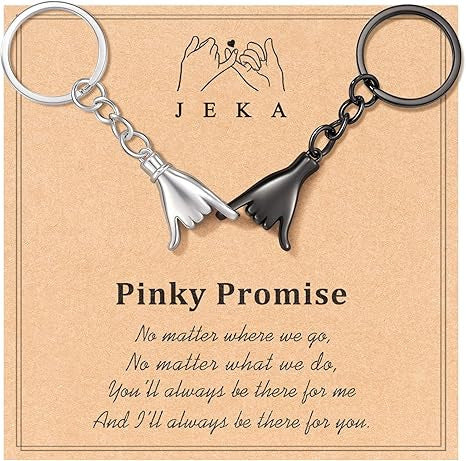 Pinky Swear Hand Keychain Pair for Couples Friends - Color_03
