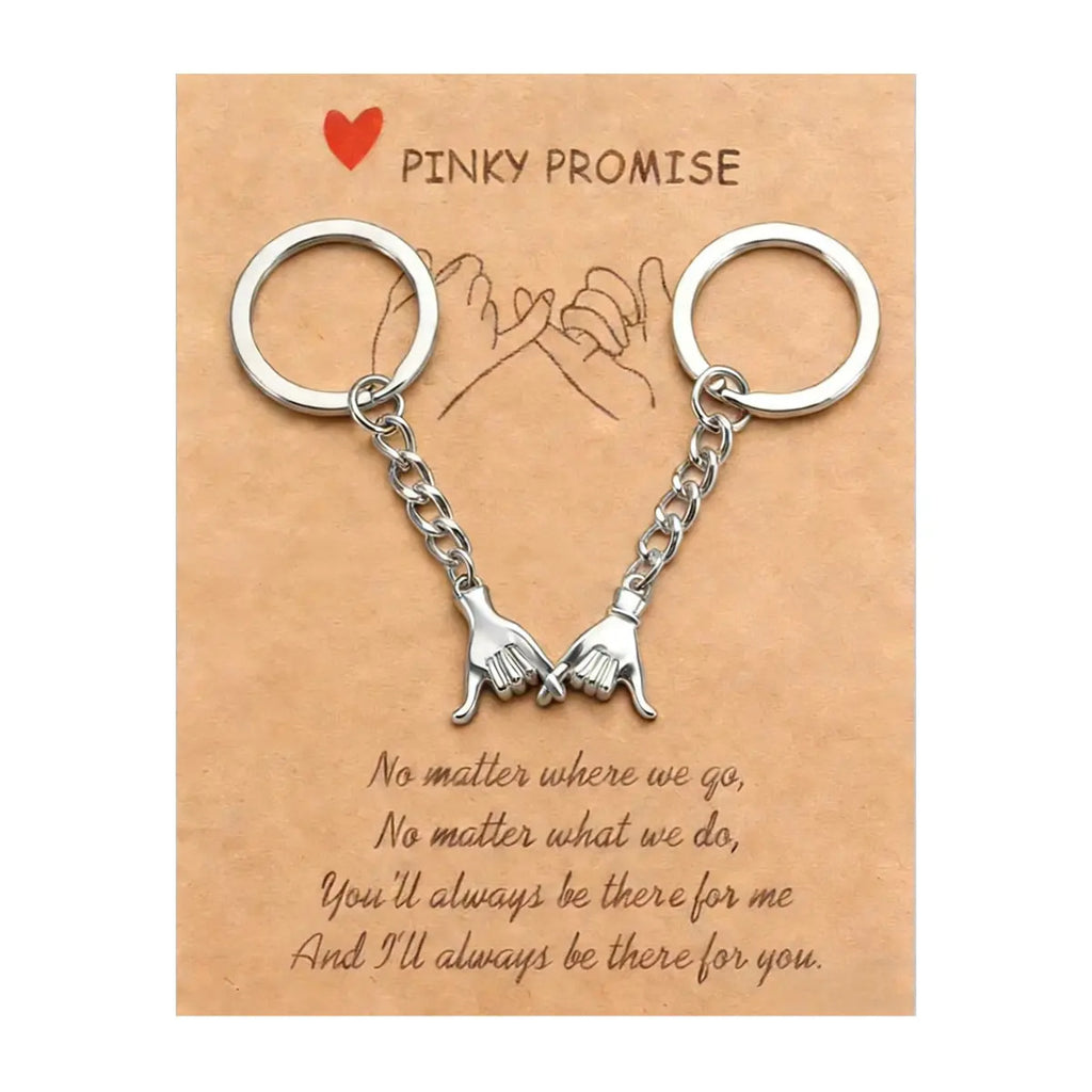 Pinky Swear Hand Keychain Pair for Couples Friends - Color_05