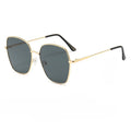 Oversized Metal Frame Gradient Sunglasses - BlackGray