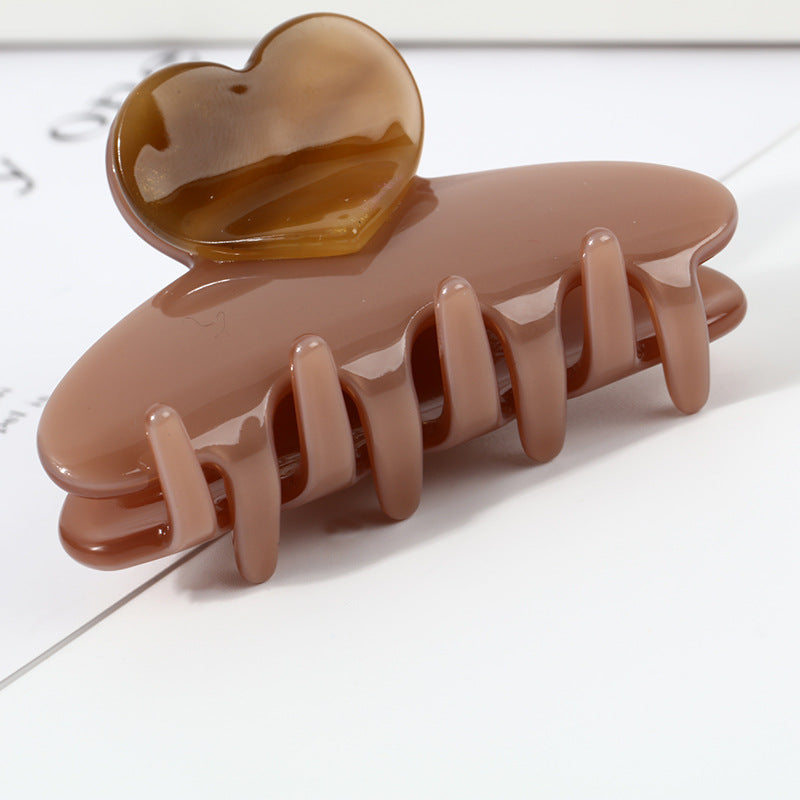 Heart Top Acetate Mini Hair Claw - view 2