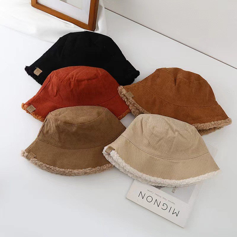 Reversible Sherpa Lined Twill Bucket Hat