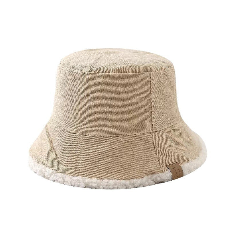 Reversible Sherpa Lined Twill Bucket Hat