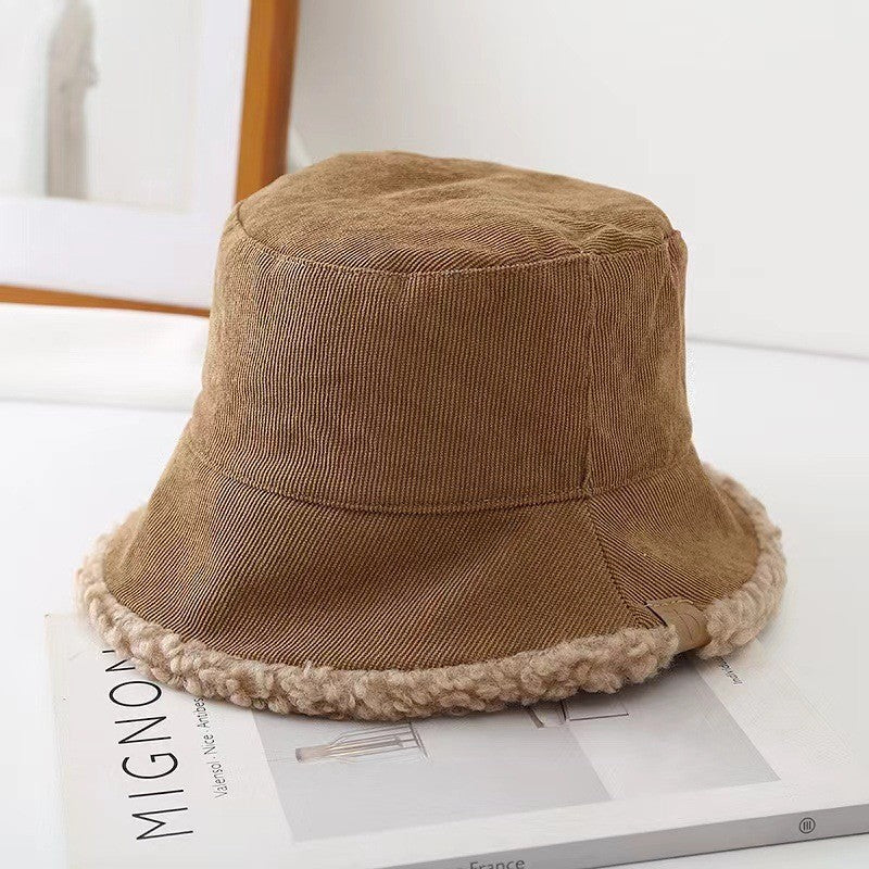 Reversible Sherpa Lined Twill Bucket Hat