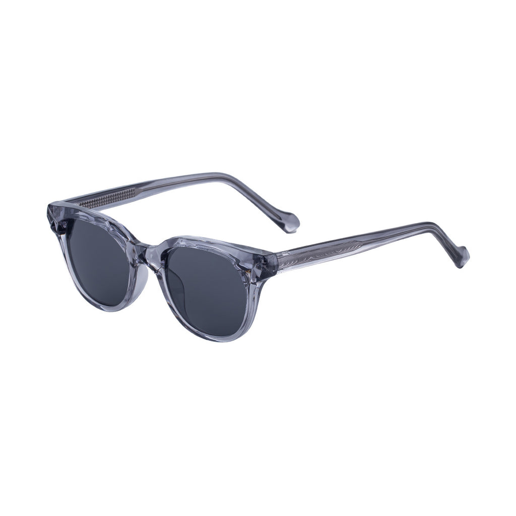 Rounded Square Frame Retro Sunglasses - C3