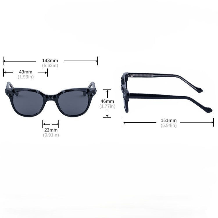 Rounded Square Frame Retro Sunglasses - view 1