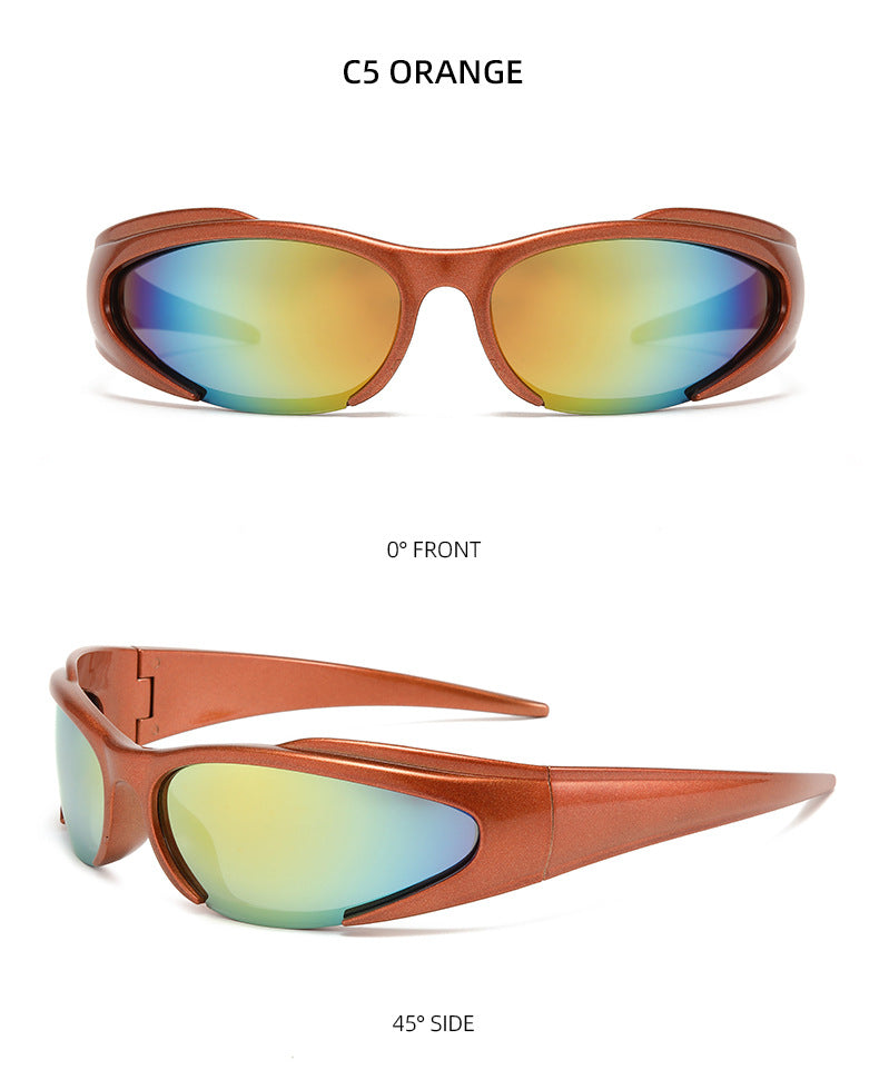 Y2K Wrap Around Sport Shield Sunglasses
