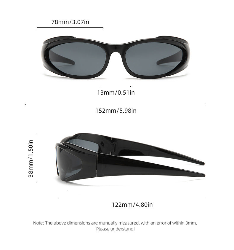 Y2K Wrap Around Sport Shield Sunglasses - view 1