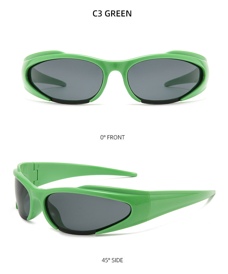Y2K Wrap Around Sport Shield Sunglasses - view 2