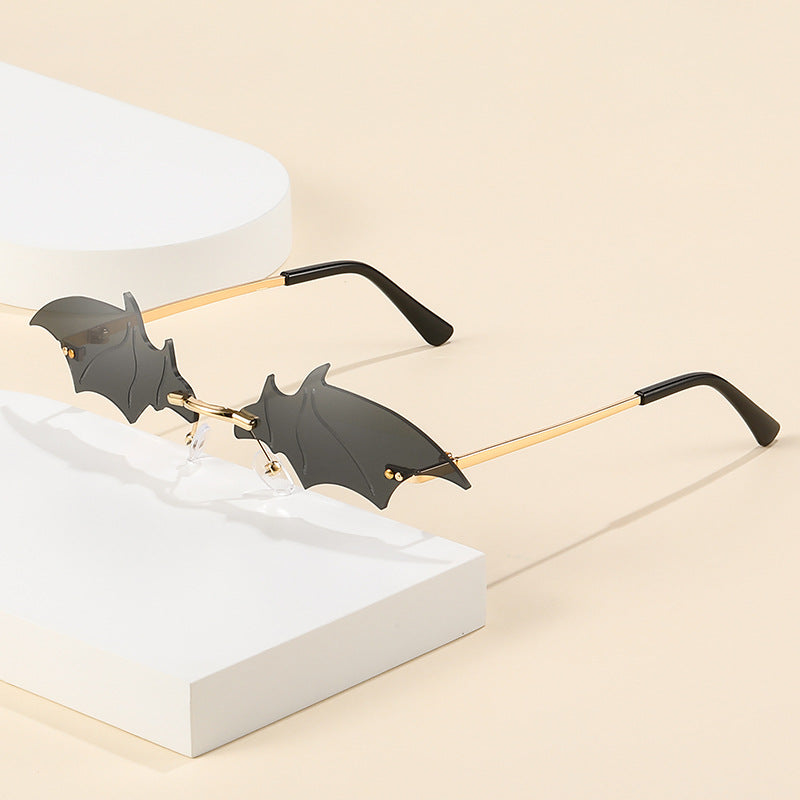 Rimless Bat Wing Novelty Sunglasses - view 1