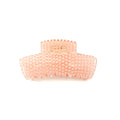 Waffle Textured Large Hair Claw Clip - Pink
