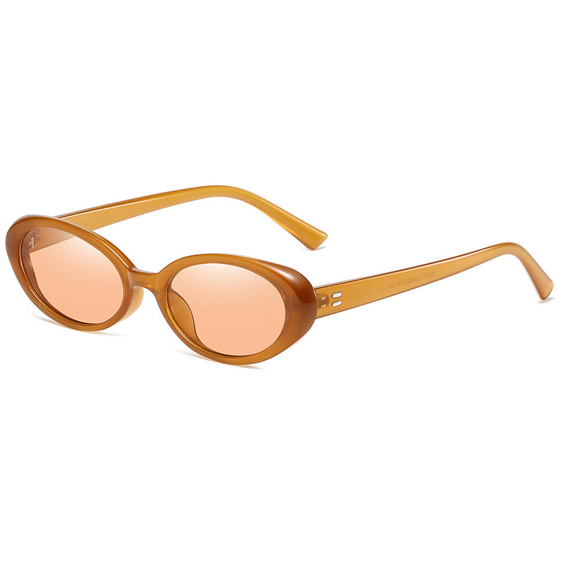 Chunky Vintage Oval Frame Sunglasses - Color_04