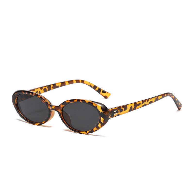 Chunky Vintage Oval Frame Sunglasses - Color_08