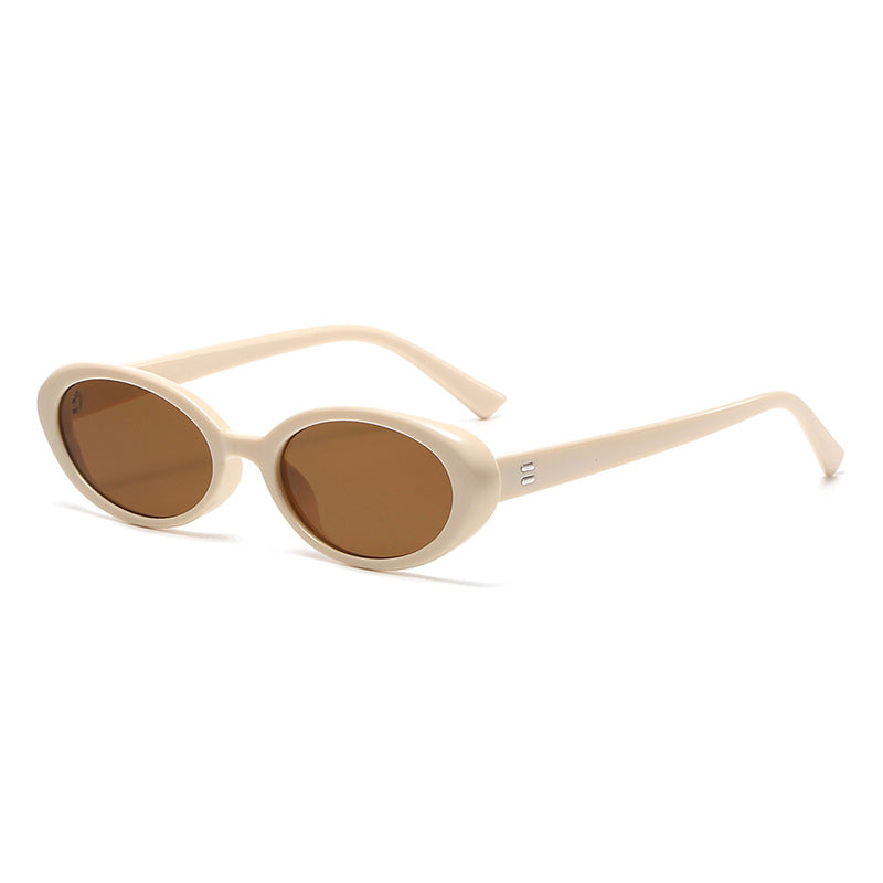 Chunky Vintage Oval Frame Sunglasses - Color_09