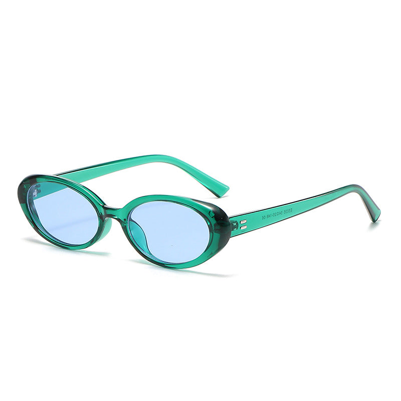 Chunky Vintage Oval Frame Sunglasses - Color_10