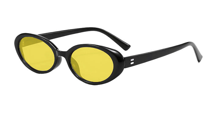 Chunky Vintage Oval Frame Sunglasses - Color_12