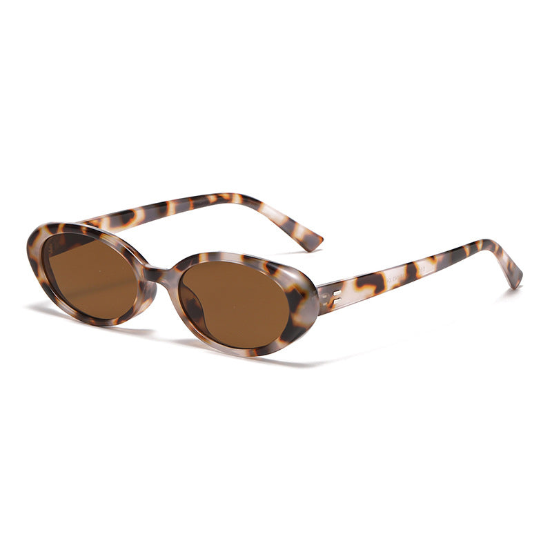 Chunky Vintage Oval Frame Sunglasses - Color_16
