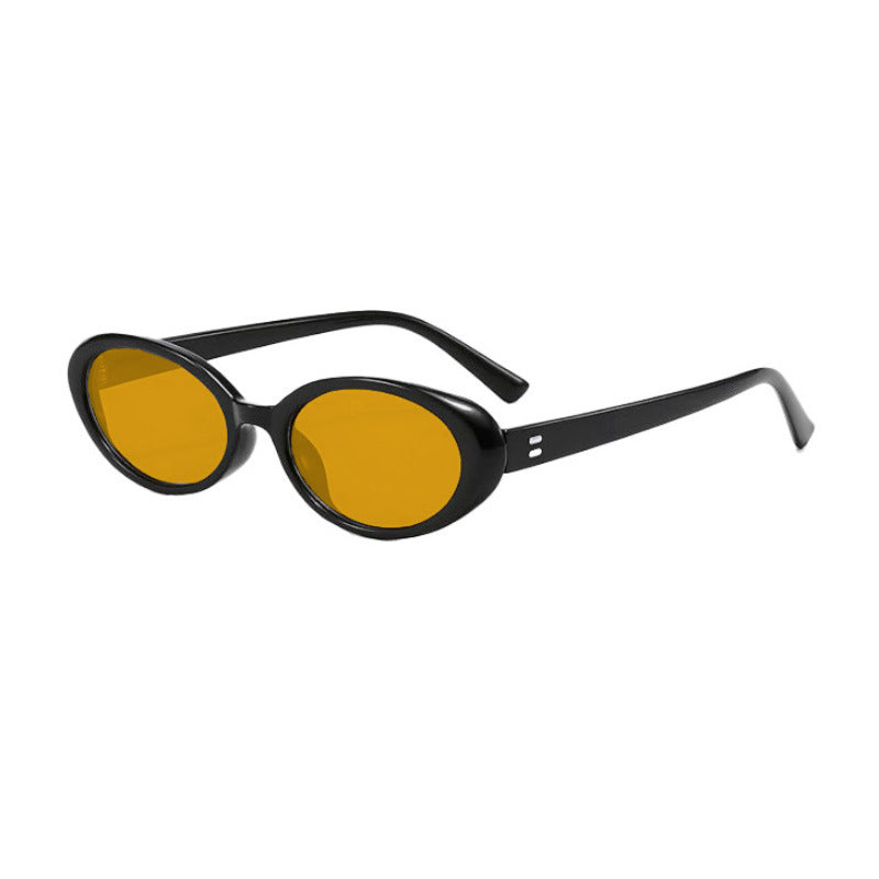 Chunky Vintage Oval Frame Sunglasses - Color_17