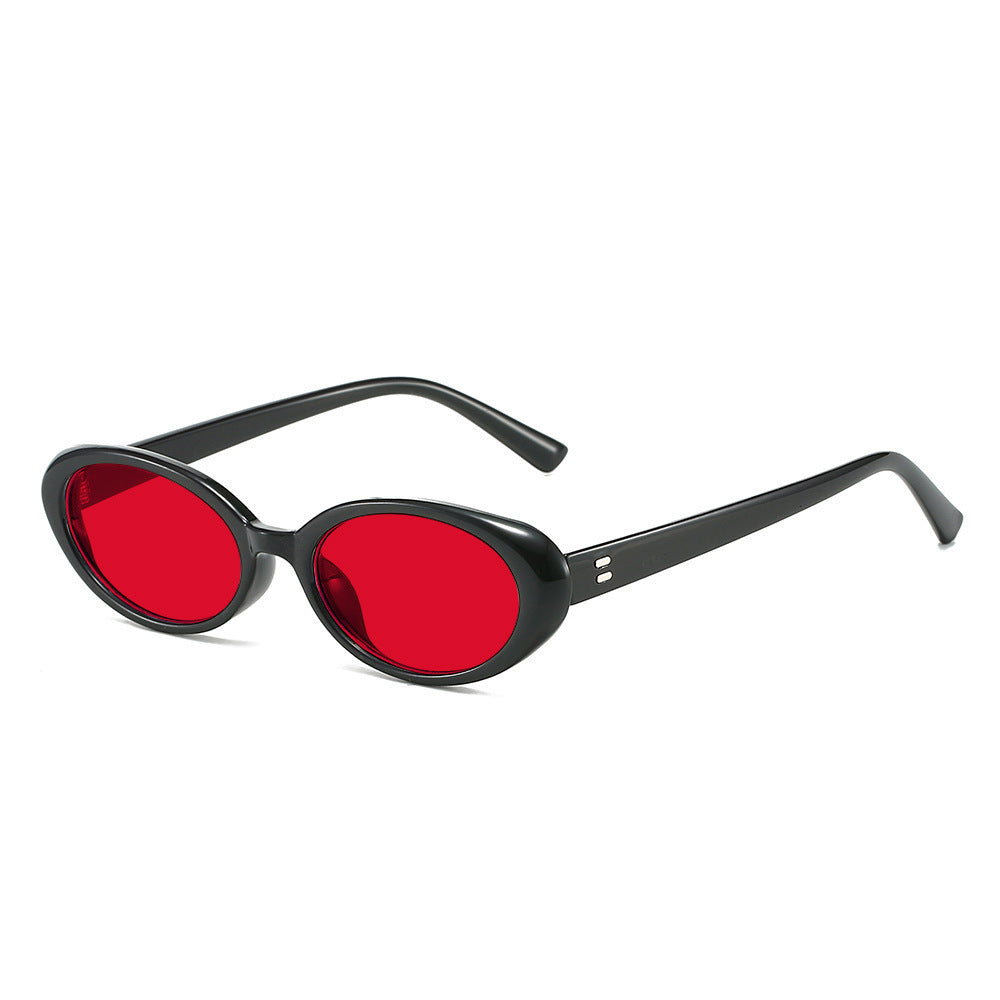 Chunky Vintage Oval Frame Sunglasses - Color_21