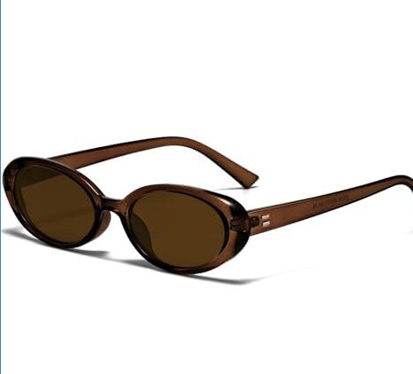 Chunky Vintage Oval Frame Sunglasses - Color_22