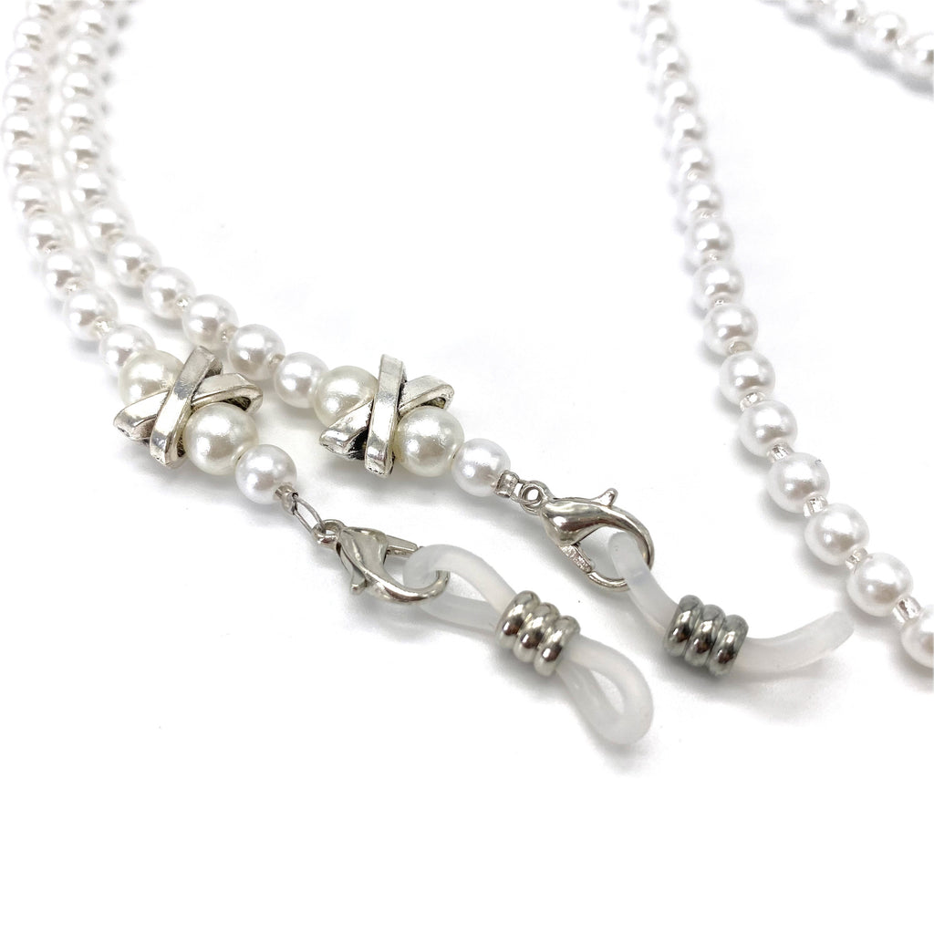 Classic Faux Pearl Glasses Chain - White - 2