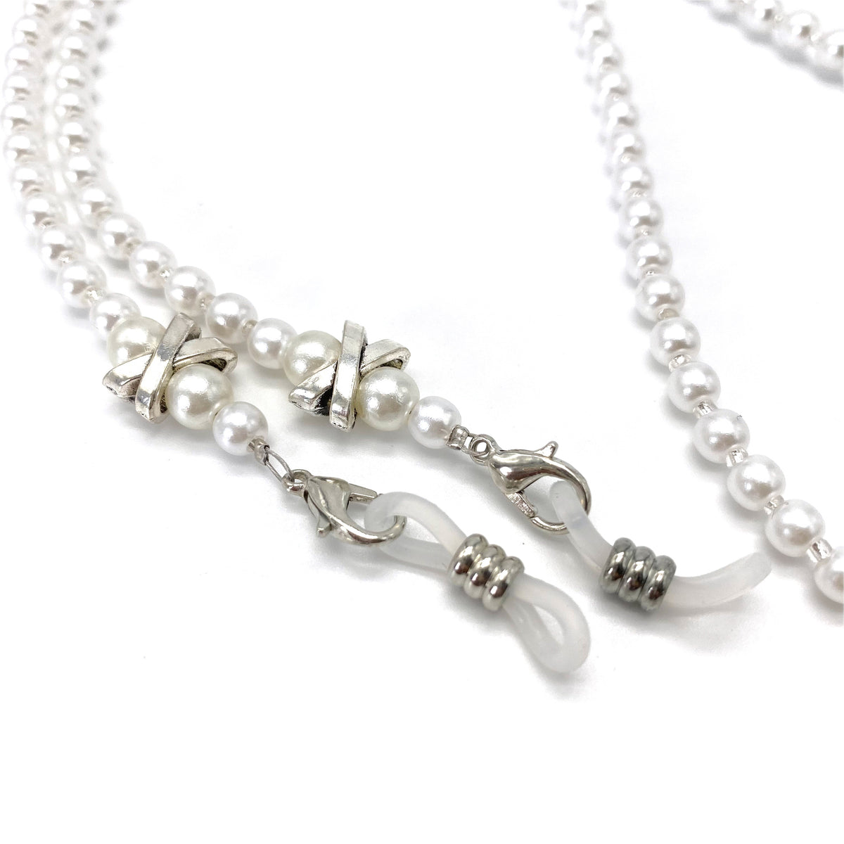 Classic Faux Pearl Glasses Chain - White - 2