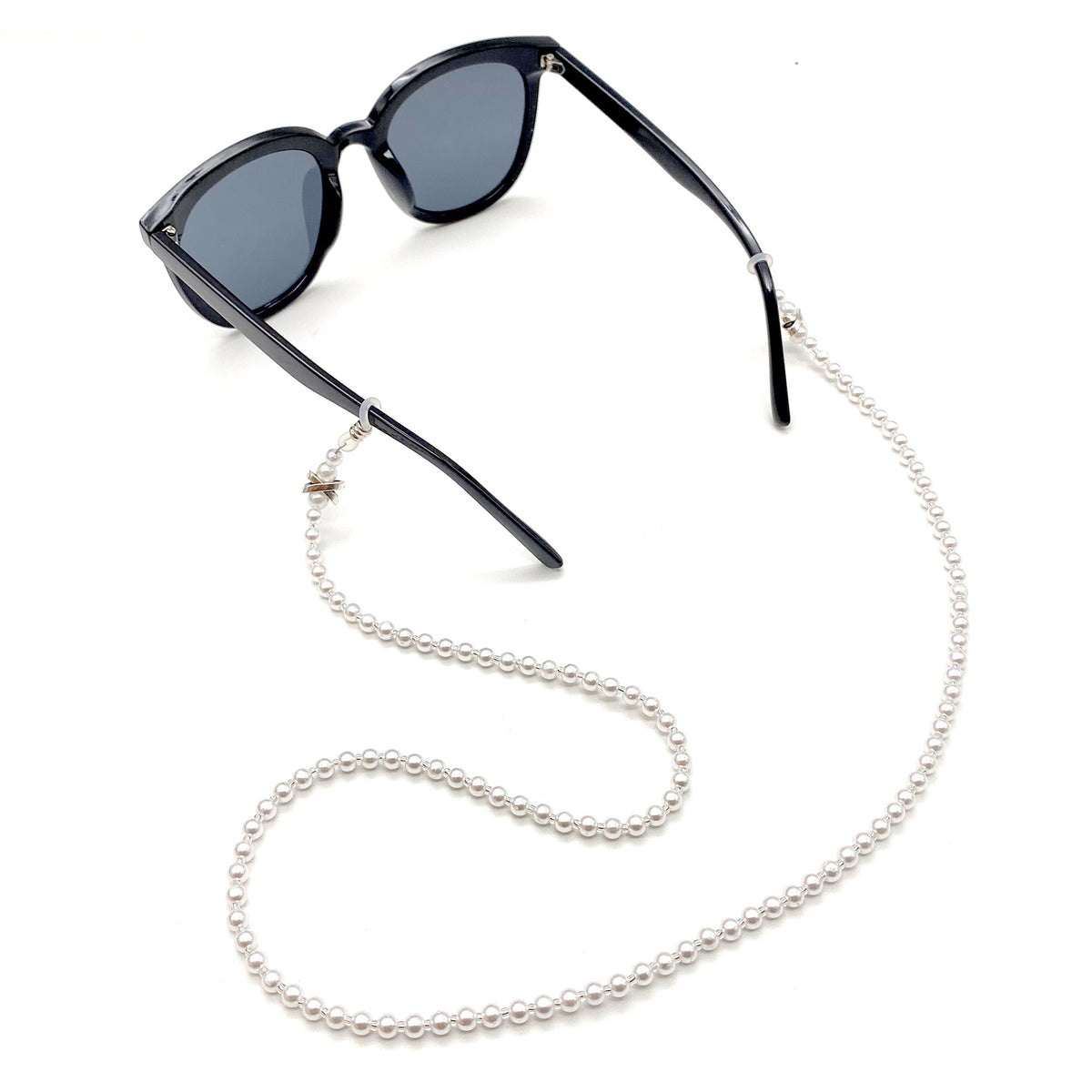 Classic Faux Pearl Glasses Chain - White - 3