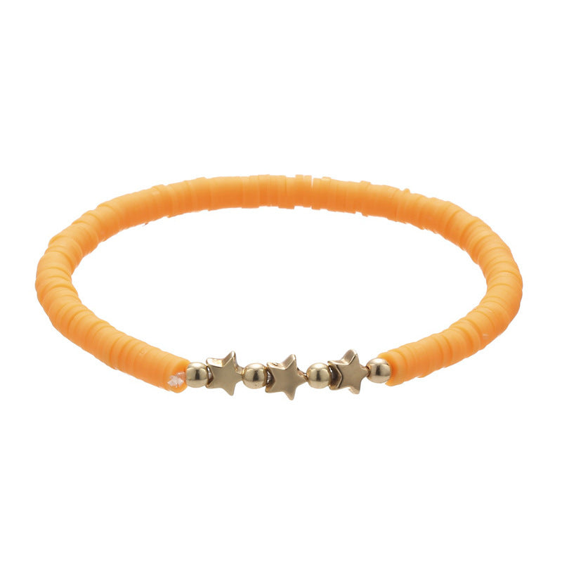 Polymer Clay Heishi Bead Stretch Bracelet - Color_11