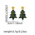 Glitter Star Evergreen Statement Earrings - Green
