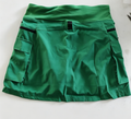 Athletic Cargo Skort With Drawcord Waist - Green