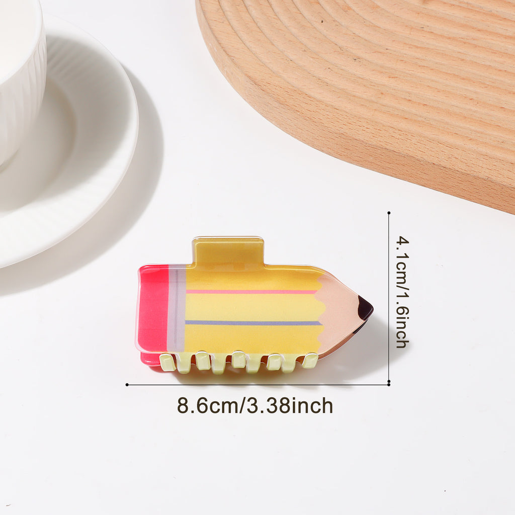 Teacher Novelty Hair Claw Clip for Back to School - Pencil