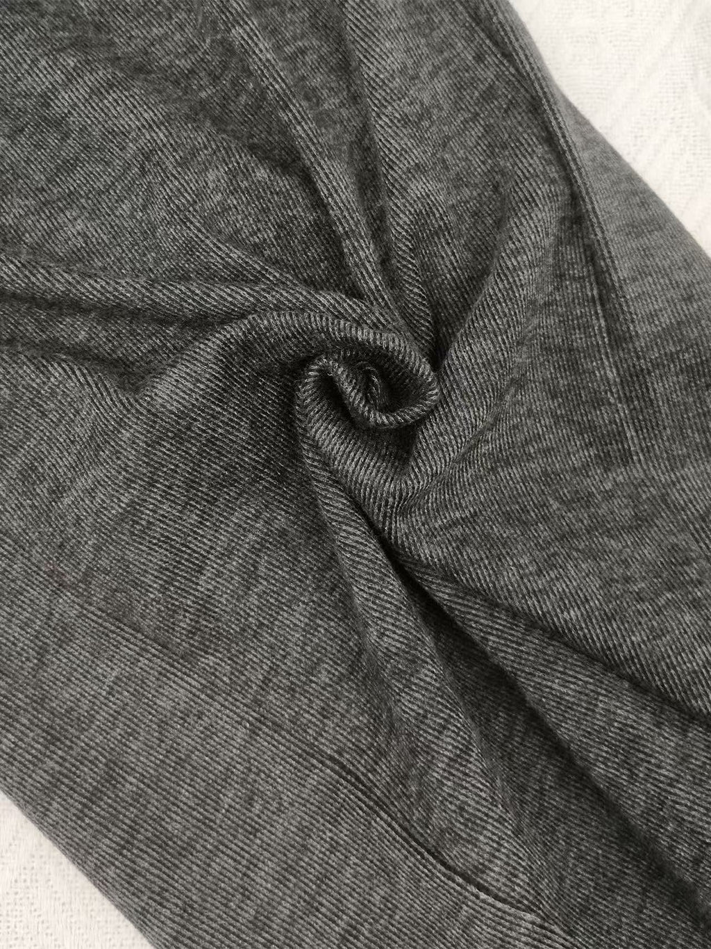 Ribbed Knit Drawstring Lounge Pants - DarkGrey - 1