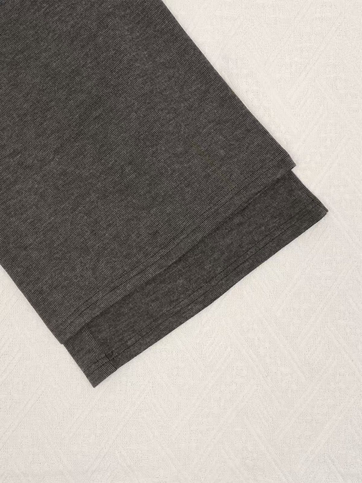 Ribbed Knit Drawstring Lounge Pants - DarkGrey - 6