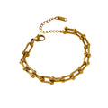 Horseshoe U Link Chain Bracelet - Gold