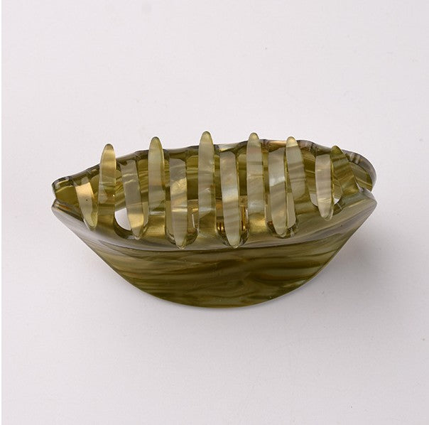 Semicircle Jaw Clip with Swirled Finish - view 2