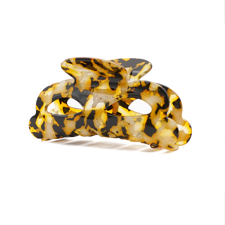 Tortoiseshell Bow Claw Hair Clip - Leopard - 1