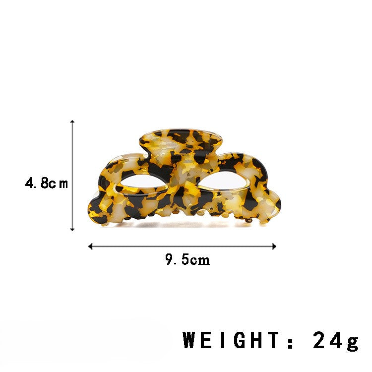 Tortoiseshell Bow Claw Hair Clip - Leopard - 3