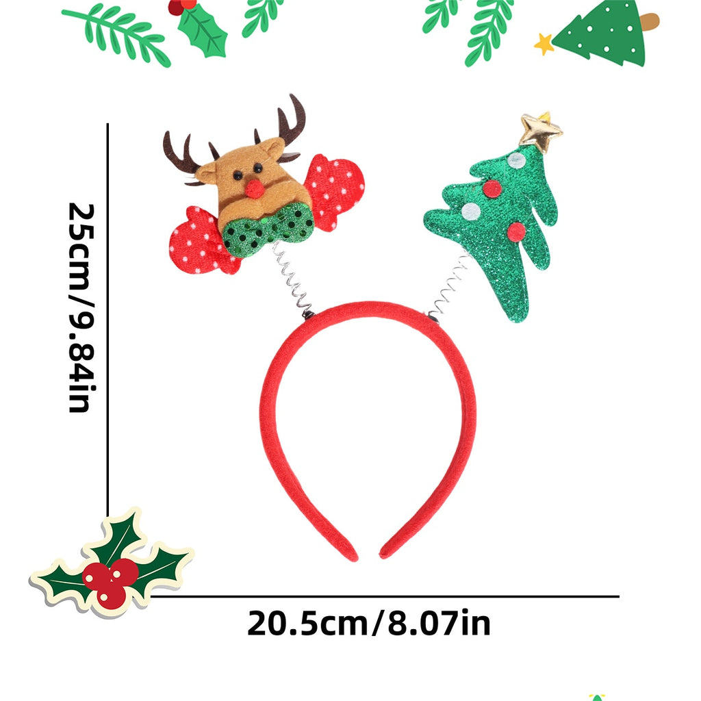 Christmas Headband Decoration with Antlers and Hats - NO03