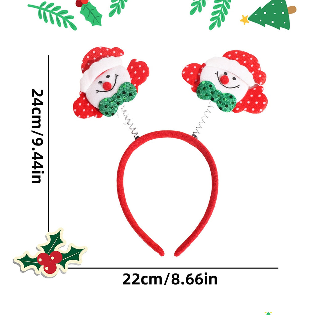 Christmas Headband Decoration with Antlers and Hats - NO09