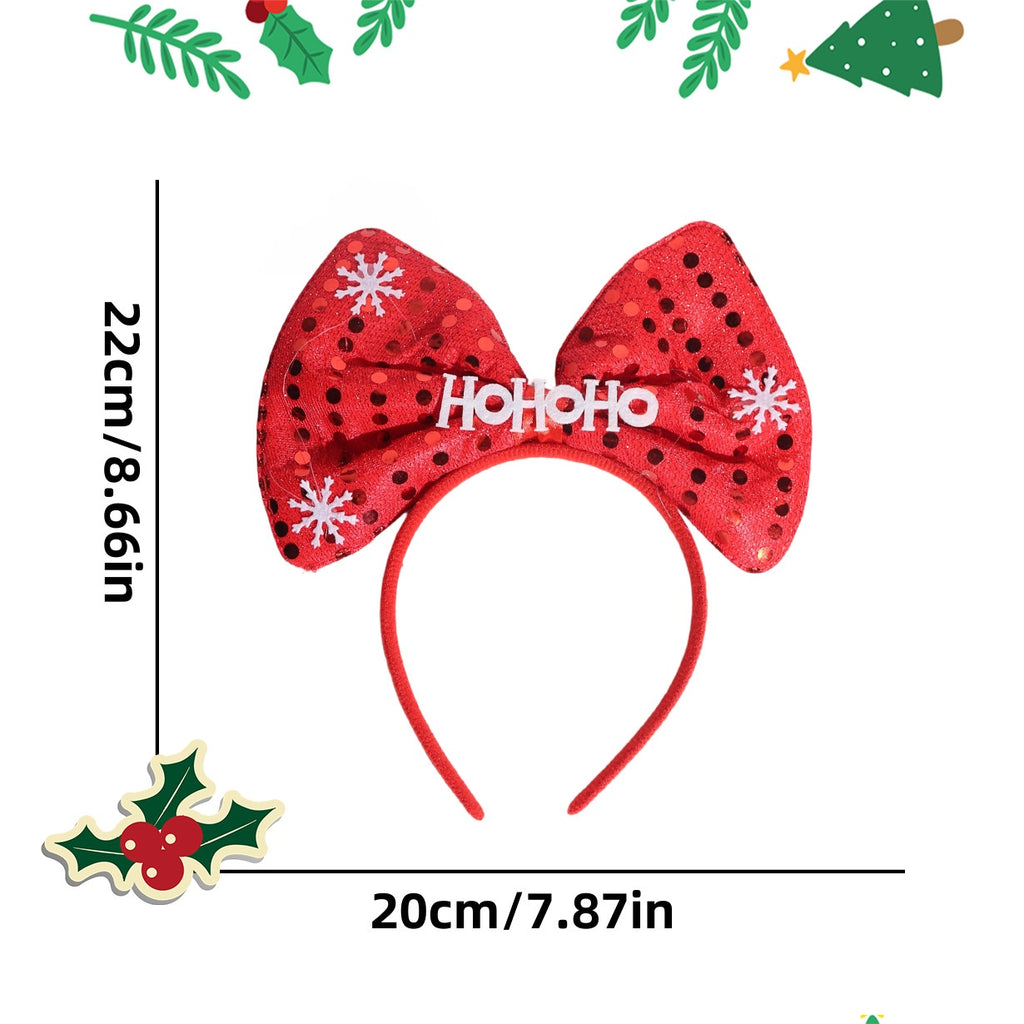 Christmas Headband Decoration with Antlers and Hats - NO13