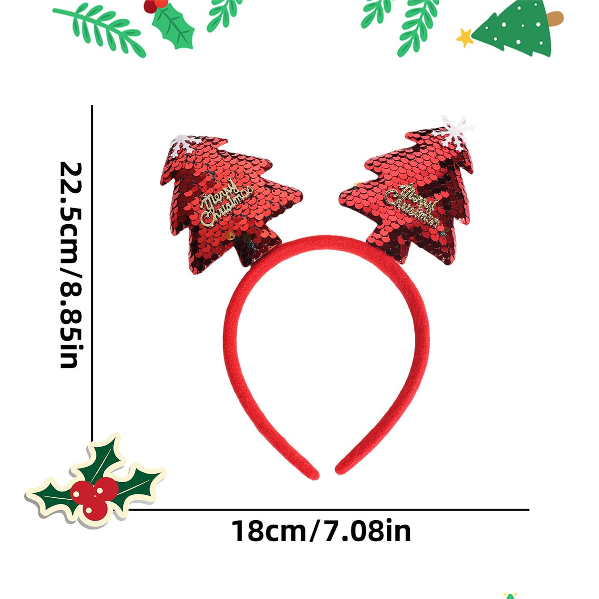Christmas Headband Decoration with Antlers and Hats - NO14