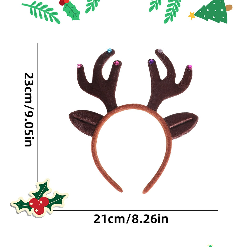 Christmas Headband Decoration with Antlers and Hats - NO22