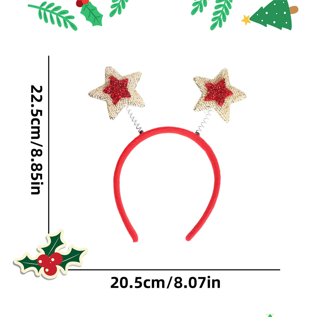 Christmas Headband Decoration with Antlers and Hats - NO27