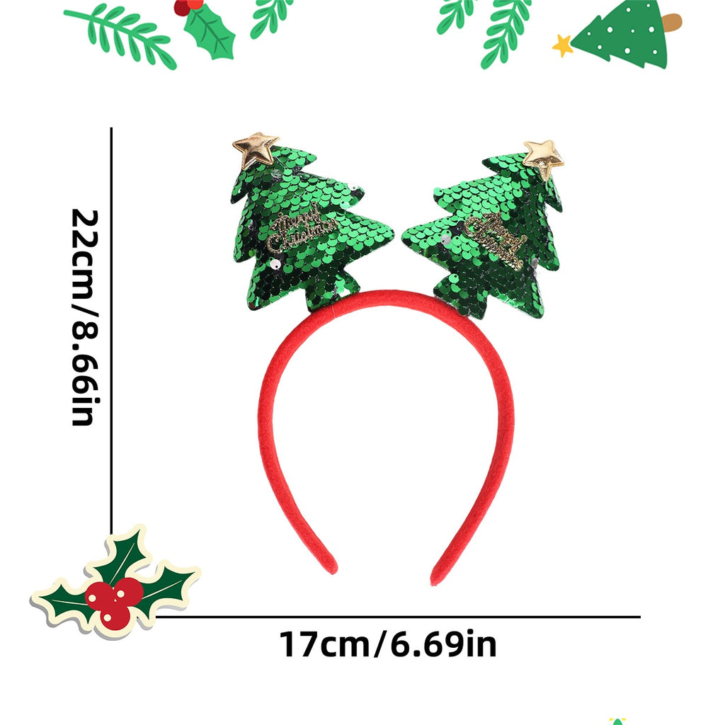 Christmas Headband Decoration with Antlers and Hats - NO30