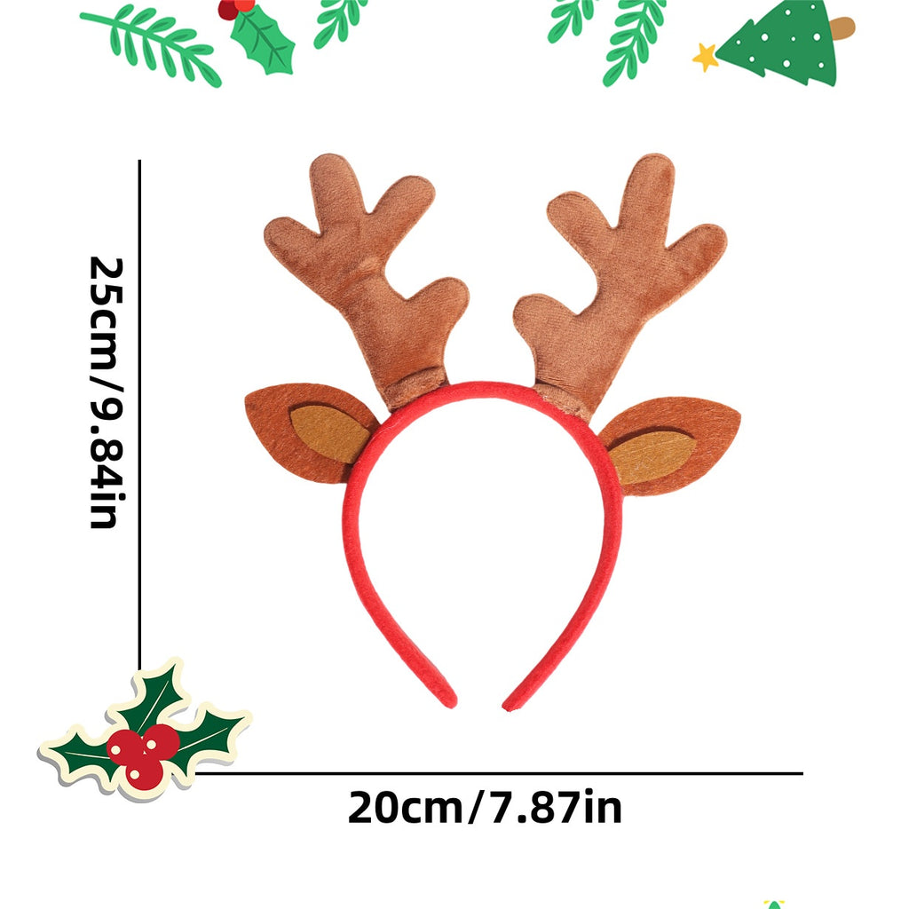 Christmas Headband Decoration with Antlers and Hats - NO31