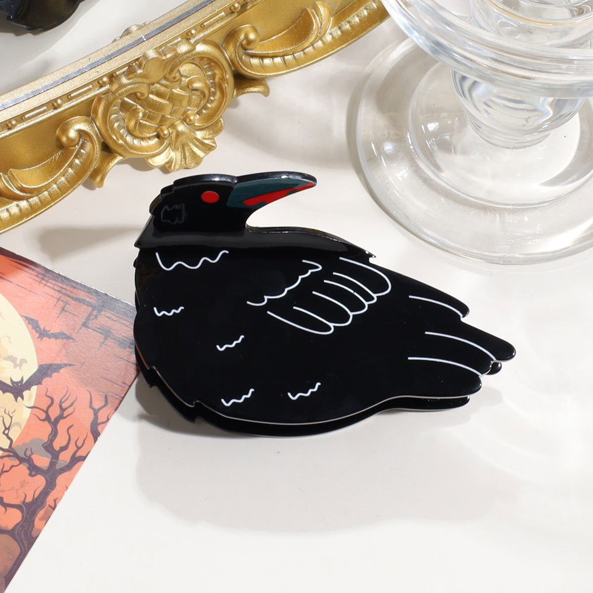 Creepy Cute Hair Claw Clip for Halloween - C4