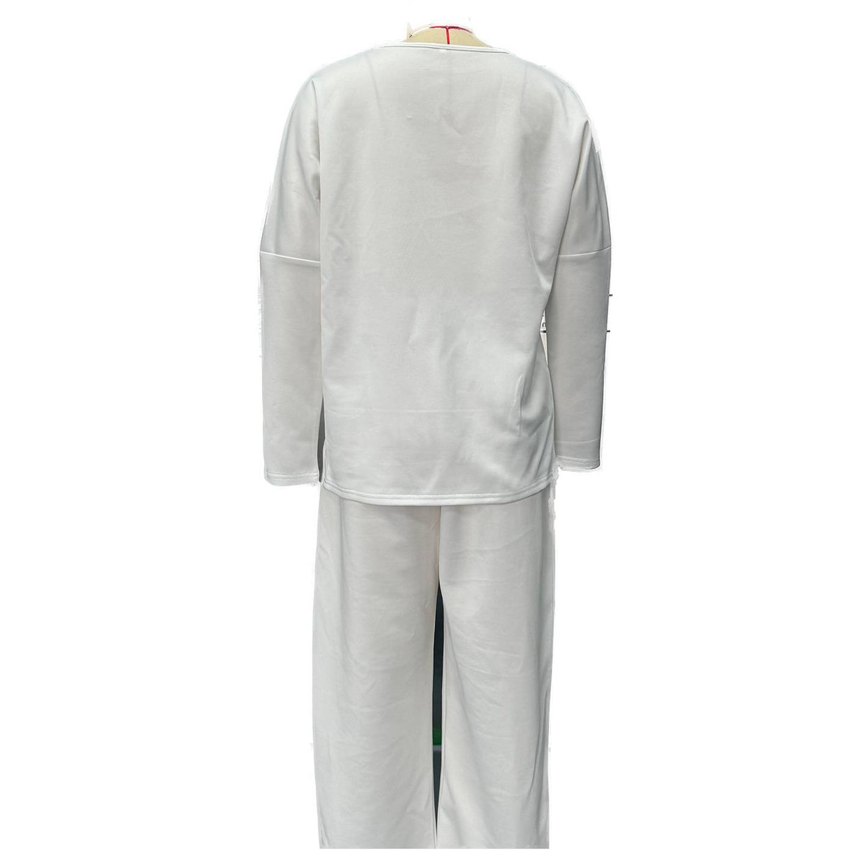 High Low Hem Tee and Barrel Pant Set - white - 1